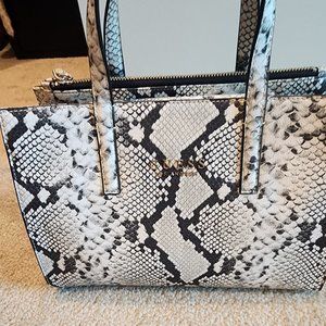 Guess snake skin hand bag with making cross bag